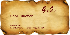 Gehl Oberon névjegykártya